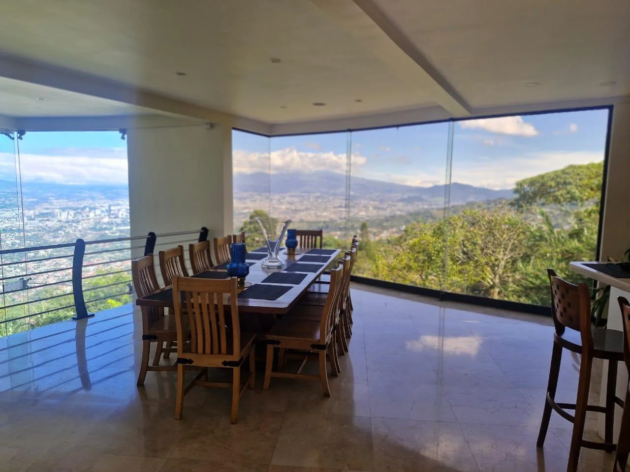Dining room with views