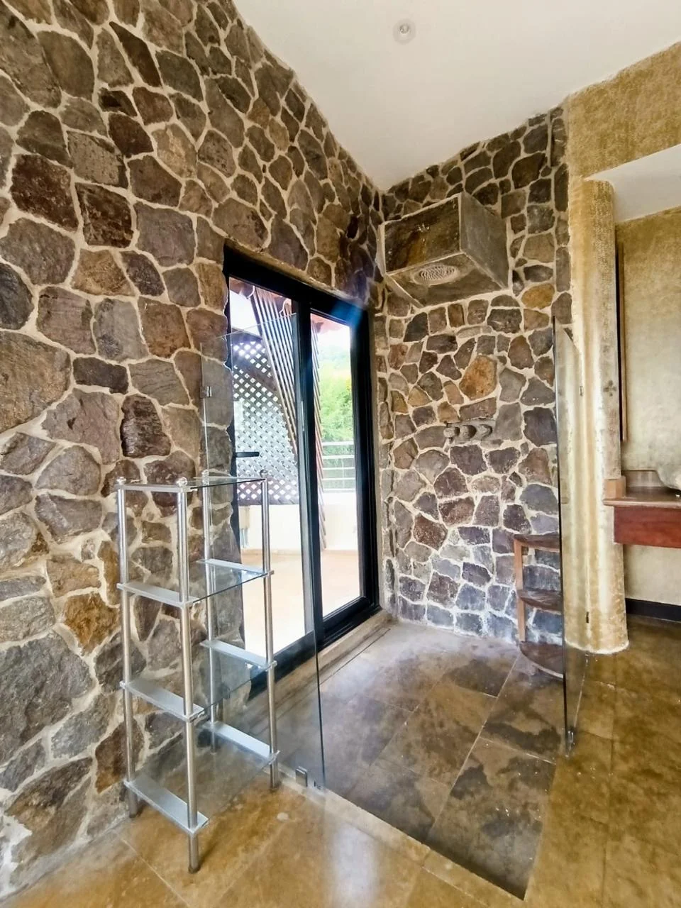Stone-finished entrance