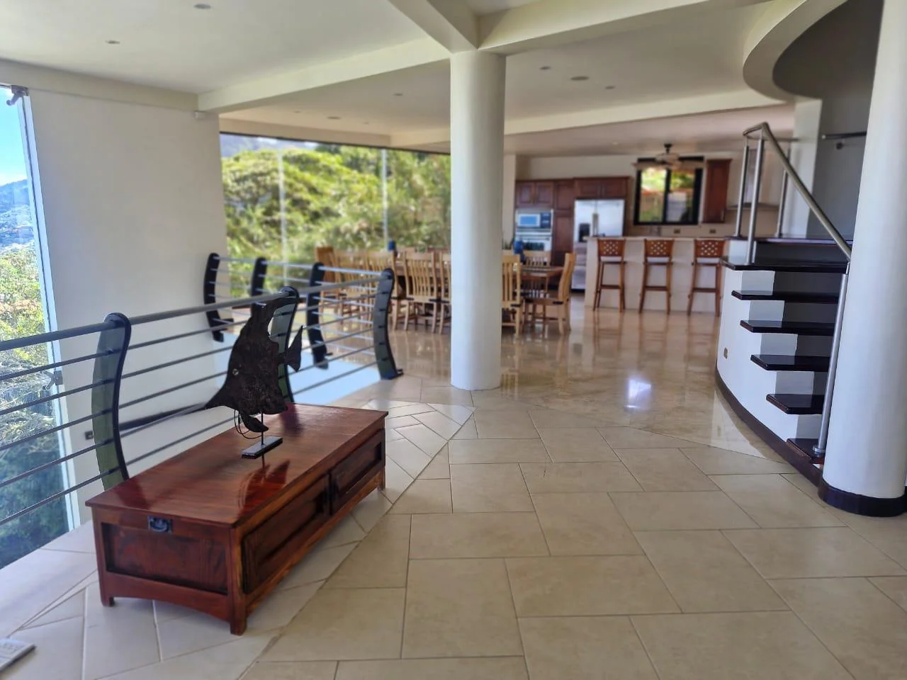Living room and staircase