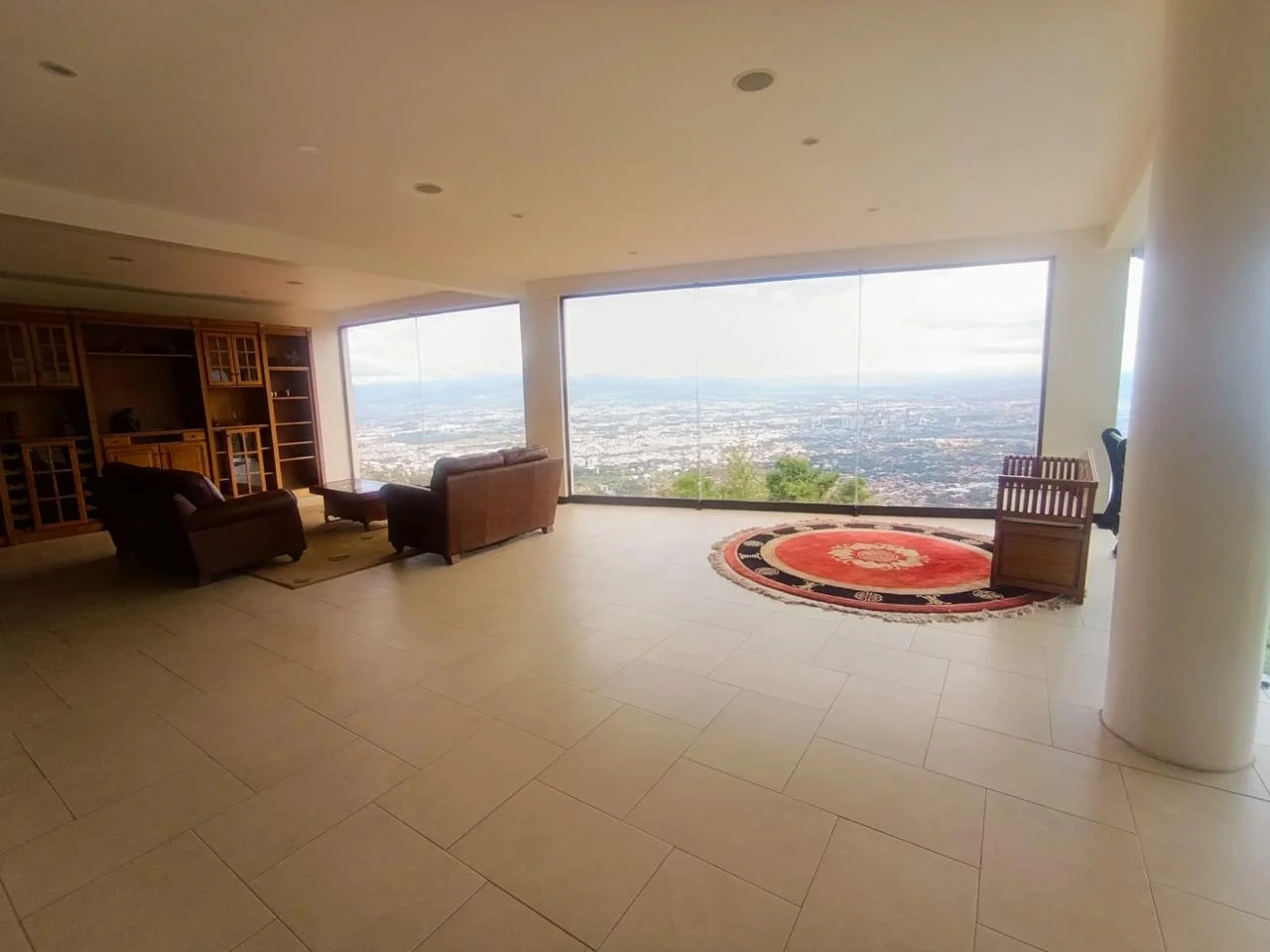 Living room with large windows