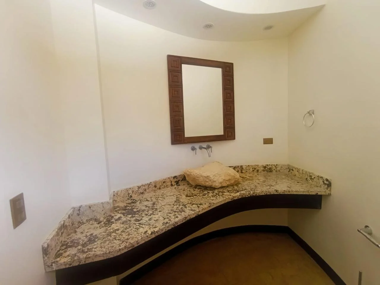 Stone-topped vanity