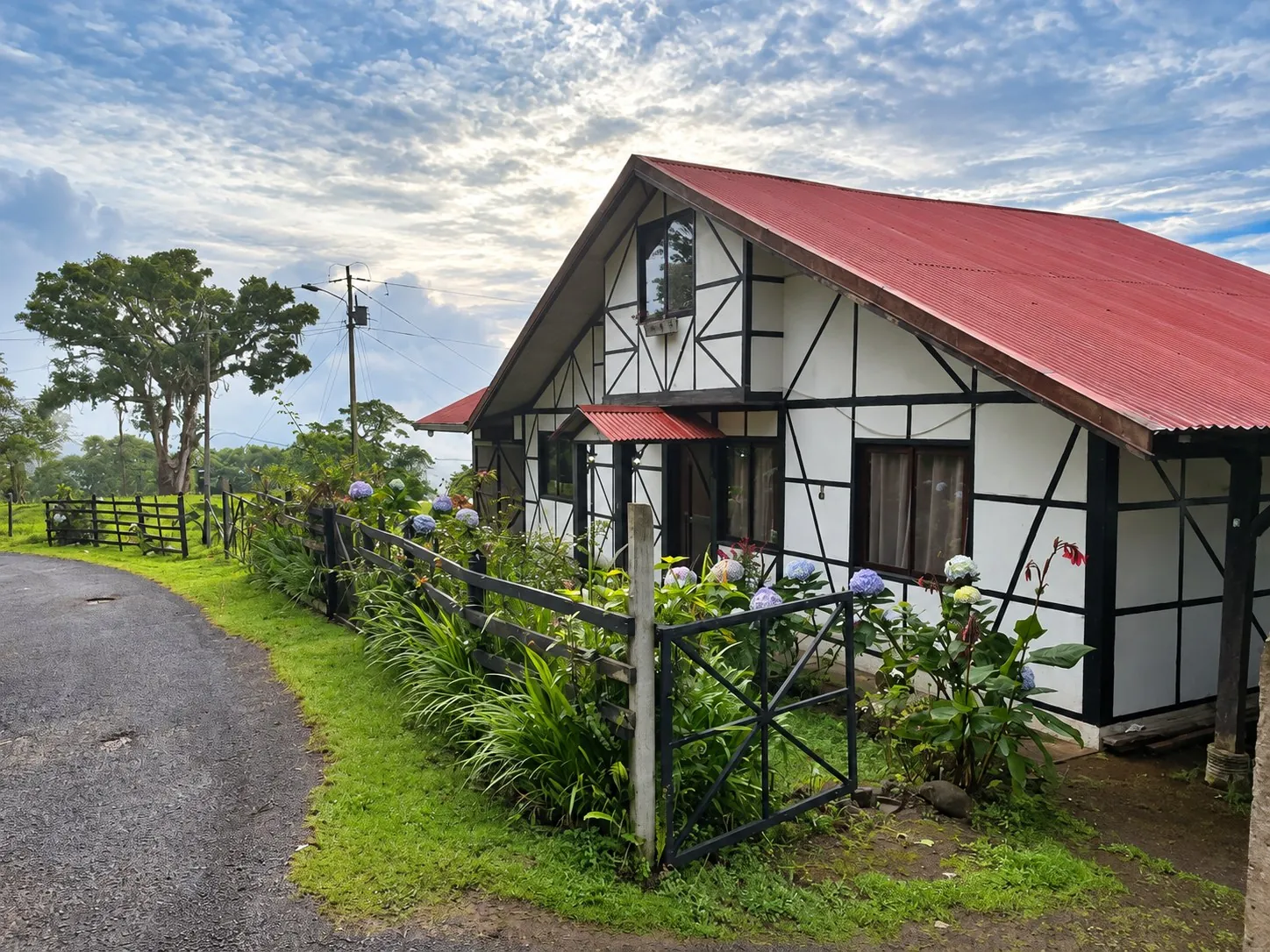 Fachada de la casa de estilo Tudor