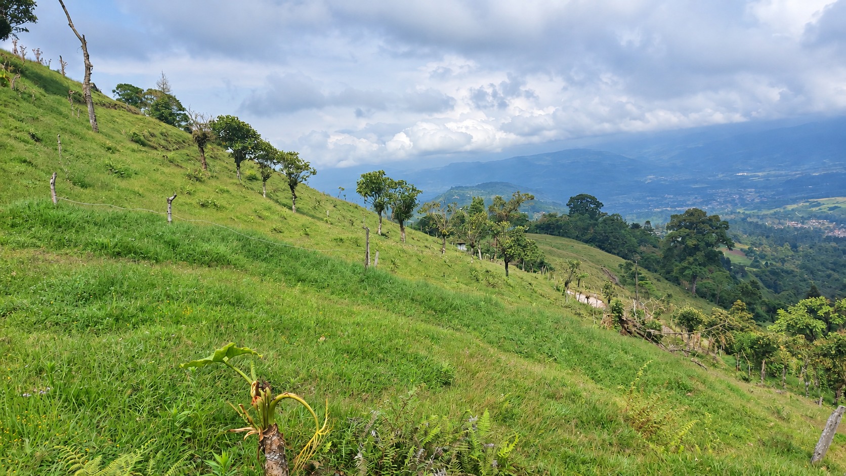 Panorámica del terreno y el valle