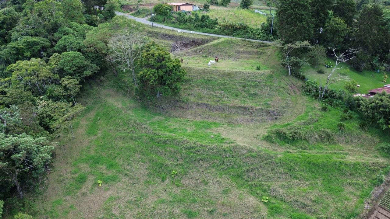 Foto aérea real del terreno